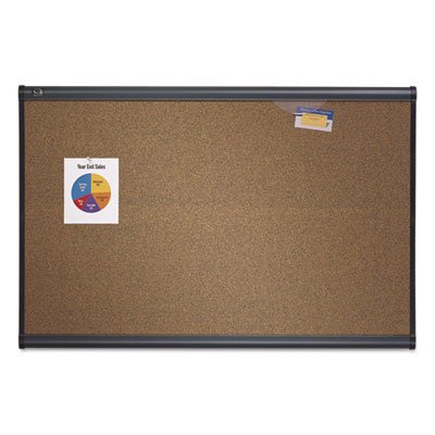 Quartet Prestige Bulletin Board, Brown Graphite-Blend Surface, 72x48, Gry Aluminum Frame QRTB247G