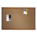 Quartet Prestige Bulletin Board, Brown Graphite-Blend Surface, 72 x 48, Cherry Frame QRTB247LC