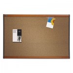 Quartet Prestige Bulletin Board, Brown Graphite-Blend Surface, 36 x 24, Cherry Frame QRTB243LC