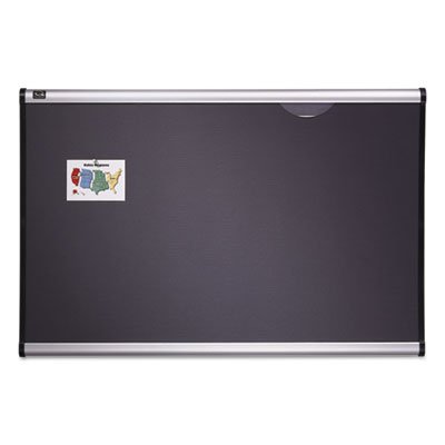 Quartet Prestige Bulletin Board, Diamond Mesh Fabric, 36 x 24, Gray/Aluminum Frame QRTB443A