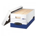 Bankers Box Presto Maximum Strength Storage Box, Letter, 12 x 24 x 10, WE, 12/Carton FEL0063101