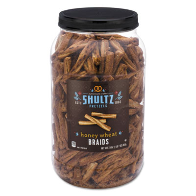 Shultz Pretzels, Honey Wheat, Tub, 1.44 oz OFX6270