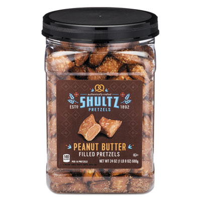Shultz Pretzels, Peanut Butter, Tub, 24 oz OFX3598