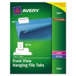Avery Print/Write-On Hanging Tabs, 1/5 Tab, 2 1/16, White, 90/Pack AVE5567