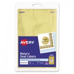 Avery Printable Gold Foil Seals, 2" dia., Gold, 4/Sheet, 11 Sheets/Pack, (5868) AVE05868