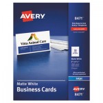 Avery Printable Microperforated Business Cards with Sure Feed Technology, Inkjet, 2 x 3.5, White, Matte, 1000/Box AVE8471