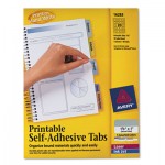 Avery Printable Plastic Tabs with Repositionable Adhesive, 1 3/4, Assorted, 80/Pack AVE16283