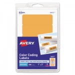 Avery Printable Self-Adhesive Removable Color-Coding Labels, 1 x 3, Neon Orange, 5/Sheet, 40 Sheets/Pack, (5477) AVE05477