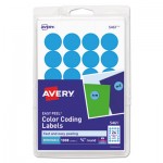 Avery Printable Self-Adhesive Removable Color-Coding Labels, 0.75" dia., Light Blue, 24/Sheet, 42 Sheets/Pack, (5461) AVE05461