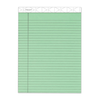 TOPS Prism Plus Colored Legal Pads, 8 1/2 x 11 3/4, Green, 50 Sheets, Dozen TOP63190