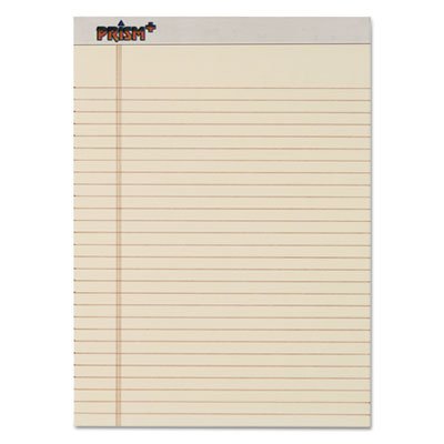 Tops Prism Plus Colored Legal Pads, 8 1/2 x 11 3/4, Ivory, 50 Sheets, Dozen TOP63130