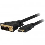 Comprehensive Pro AV/IT Series HDMI to DVI 26 AWG Cable 6ft HD-DVI-6PROBLK