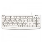 Kensington K64406US Pro Fit USB Washable Keyboard, 104 Keys, White KMW64406