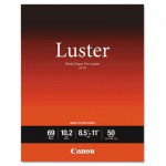 PRO Luster Inkjet Photo Paper, 8 1/2" x 11", White, 50 Sheets/Pack CNM6211B004