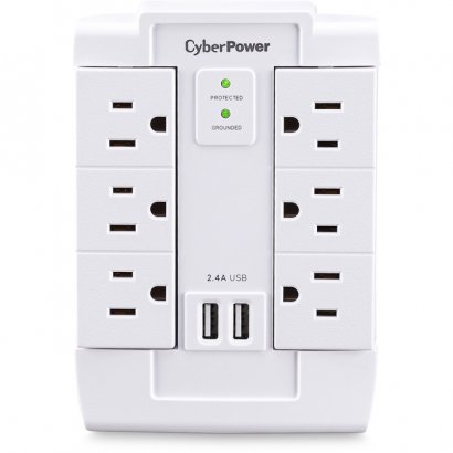 CyberPower Professional 6 Outlets Surge Suppressor/Protector CSP600WSURC2