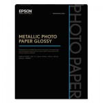 Professional Media Metallic Photo Paper Glossy, White, 8 1/2x11, 25 Sheets/Pack EPSS045589