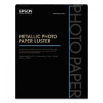 Professional Media Metallic Photo Paper Luster, White, 8 1/2 x 11, 25 Sheets EPSS045596