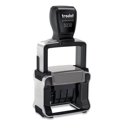 Trodat 5030 Professional Stamp, Dater, Self-Inking, 1 5/8 x 3/8, Black USST5030