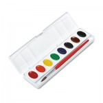 Prang Professional Watercolors, 8 Assorted Colors,Oval Pans DIX00800
