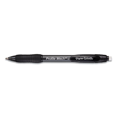 Paper Mate Profile Mechanical Pencils, 0.7 mm, HB (#2), Black Lead, Black Barrel, Dozen PAP2101972