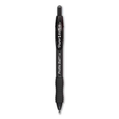 Paper Mate Profile Retractable Ballpoint Pen, Bold 1 mm, Black Ink/Barrel, Dozen PAP2095470