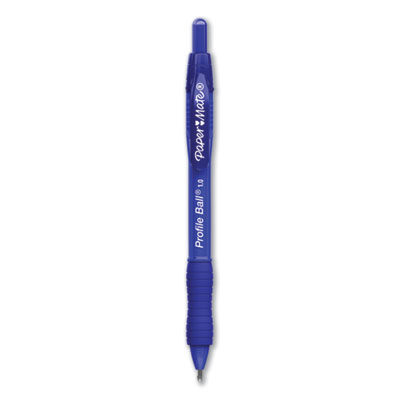 Paper Mate Profile Retractable Ballpoint Pen, Bold 1 mm, Blue Ink/Barrel, Dozen PAP2095462
