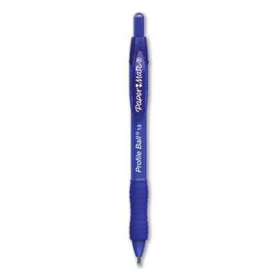 Paper Mate Profile Retractable Ballpoint Pen, Bold 1 mm, Blue Ink/Barrel, Dozen PAP2095462