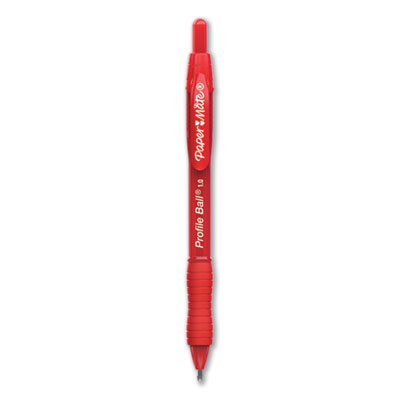 Paper Mate Profile Retractable Ballpoint Pen, Bold 1 mm, Red Ink/Barrel, Dozen PAP2095454