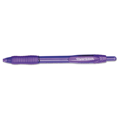 Paper Mate Profile Retractable Ballpoint Pen, Bold 1.4mm, Purple Ink/Barrel, Dozen PAP35830
