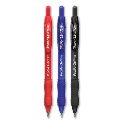 Paper Mate Profile Retractable Gel Pen, Medium 0.7 mm, Assorted Ink/Barrel, 36/Set PAP2095446