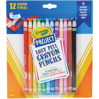 Crayola Project Easy Peel Crayon Pencils Set 684604