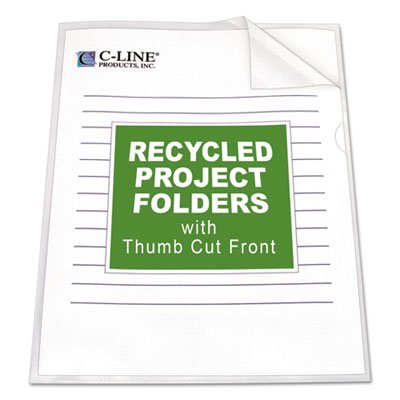 C-Line Project Folders, Jacket, Letter, Poly, Clear, 25/Box CLI62127