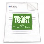 C-Line Project Folders, Jacket, Letter, Poly, Clear, 25/Box CLI62127