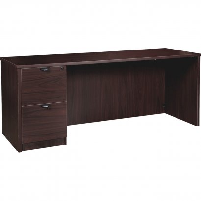 Lorell Prominence 2.0 Espresso Laminate Left-Pedestal Credenza - 2-Drawer PC2466LES