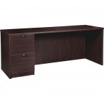 Lorell Prominence 2.0 Espresso Laminate Left-Pedestal Credenza - 2-Drawer PC2466LES