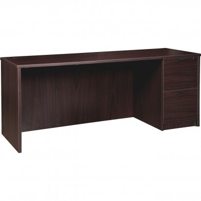 Lorell Prominence 2.0 Espresso Laminate Right-Pedestal Credenza - 2-Drawer PC2466RES