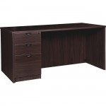 Lorell Prominence 2.0 Espresso Laminate Box/Box/File Left-Pedestal Desk - 3-Drawer PD3060LSPES