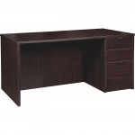 Lorell Prominence 2.0 Espresso Laminate Box/Box/File Right-Pedestal Desk - 3-Drawer PD3060RSPES
