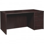 Lorell Prominence 2.0 Espresso Laminate Box/Box/File Right-Pedestal Desk - 3-Drawer PD3060RSPES