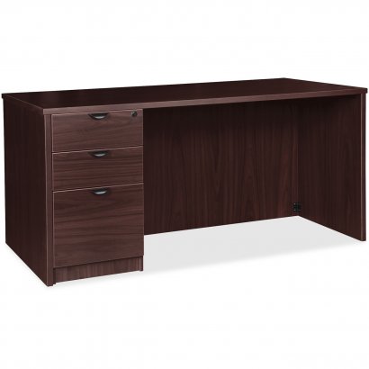 Lorell Prominence 2.0 Espresso Laminate Box/Box/File Left-Pedestal Desk - 3-Drawer PD3672LSPES