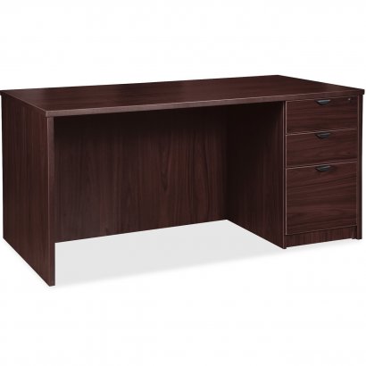 Lorell Prominence 2.0 Espresso Laminate Box/Box/File Right-Pedestal Desk - 3-Drawer PD3672RSPES