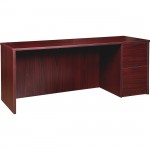 Lorell Prominence 2.0 Mahogany Laminate Right-Pedestal Credenza - 2-Drawer PC2466RMY