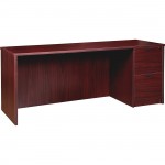 Lorell Prominence 2.0 Mahogany Laminate Right-Pedestal Credenza - 2-Drawer PC2472RMY