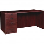 Lorell Prominence 2.0 Mahogany Laminate Box/Box/File Left-Pedestal Desk - 3-Drawer PD3060LSPMY