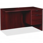 Lorell Prominence 2.0 Mahogany Laminate Box/File Right Return - 2-Drawer PR2442QRMY