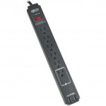 Tripp Lite Protect It! 6-Outlet Surge Suppressor/Protector TLP606USBB