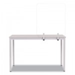 MasterVision Protector Series Frameless Glass Desktop Divider, 35.4 x 0.16 x 35.4, Clear/Aluminum BVCGL2001393