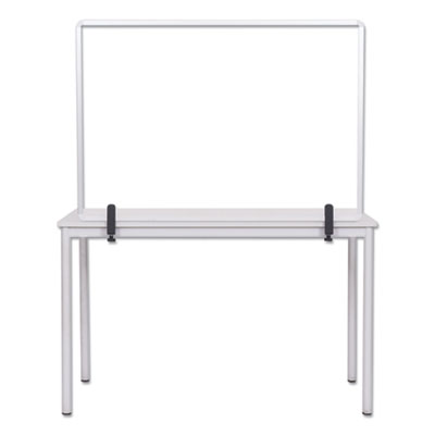 MasterVision Protector Series Glass Aluminum Desktop Divider, 35.4 x 0.16 x 23.6, Clear BVCGL07019101