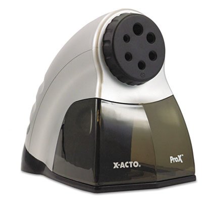 X-Acto ProX Classroom Electric Pencil Sharpener, Silver/Black EPI1612