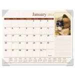 At-A-Glance Puppies Monthly Desk Pad Calendar, 22 x 17, 2016 AAGDMD16632